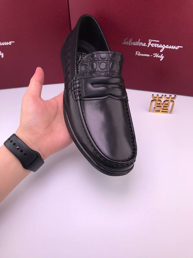 Salvatore Ferragamo Italian men's belt 3.5cm top layer cowhide texture, stainles