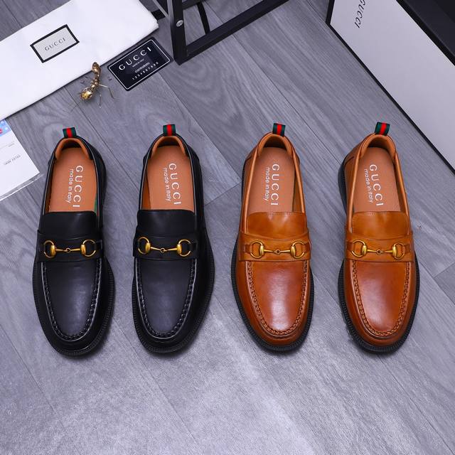 H's new men's slip-on shoes, lazy slip-on loafers, leather shoes for casual and