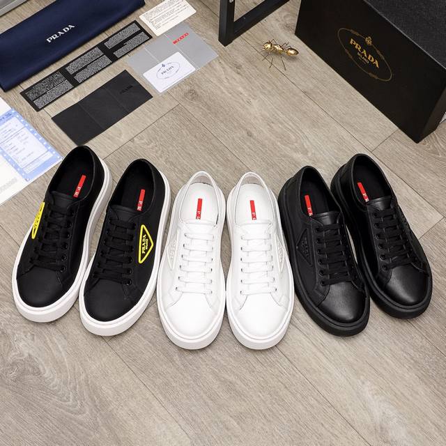 Pp Hermes Men's Colorblock Casual Shoes, Textured Calfskin Details. With origina