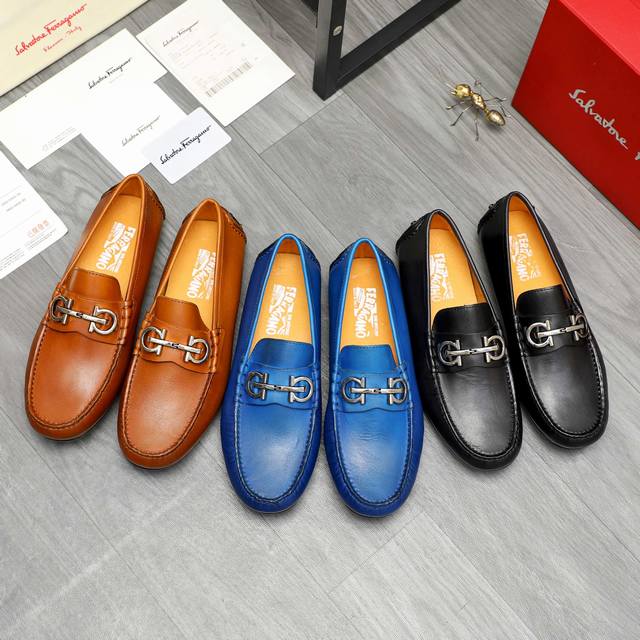 Ferragamo Size: 38~44 45 Custom-made, no returns or exchanges Ferragam's new men