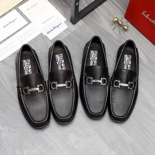 Factory Price Ferragamo top men's business leather shoes are copied from the off