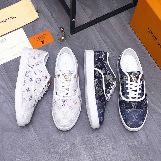 Louis Vuitton -High-end quality original casual sports sneakers -Upper: Nappa ca