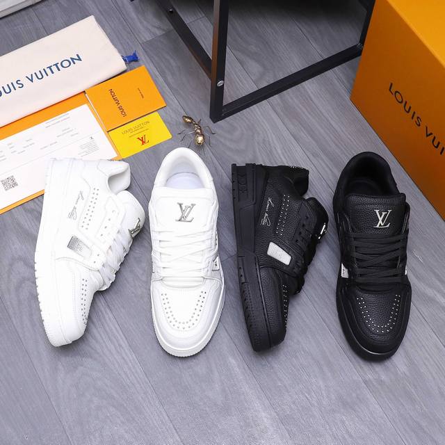 Prad* High-end casual leather shoes with shiny open-edge soft film sole Imported