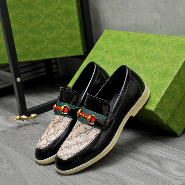 Ferragamo -High-end quality original formal leather shoes -Upper: lychee calfski