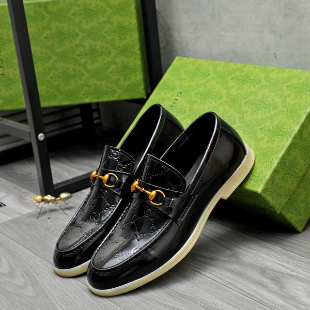 Ferragamo -High-end quality original formal leather shoes -Upper: Nappa calfskin