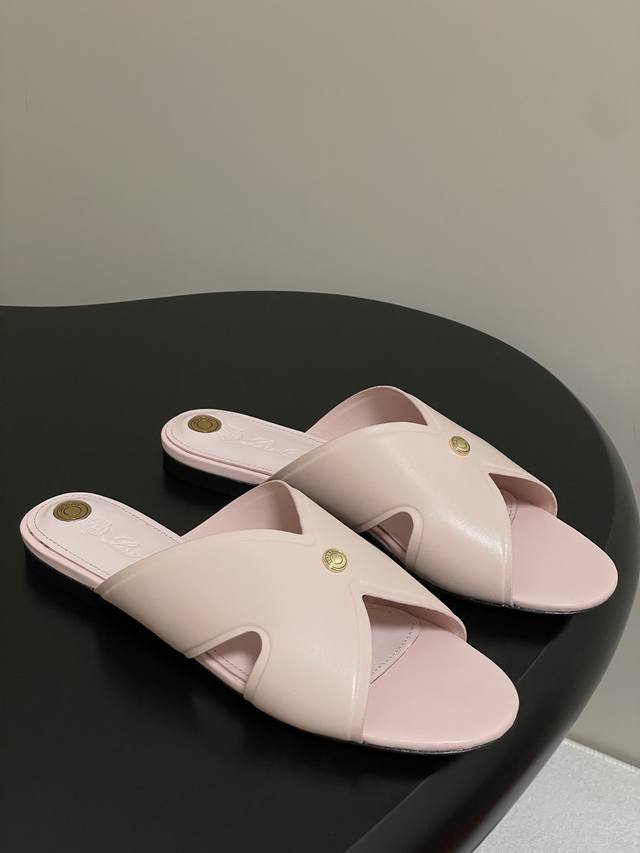 Factory Price Women's Shoes Sports Original Versace New Heel Slippers, Upper Lea