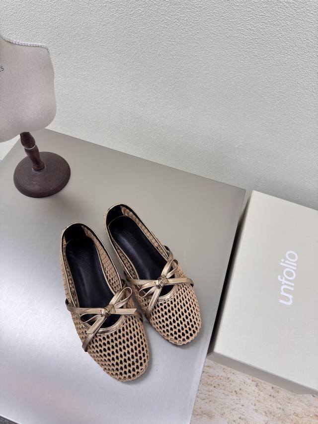 25Ss Spring and summer new Cotemp Tarelka Knit retro hollow woven Roman sandals