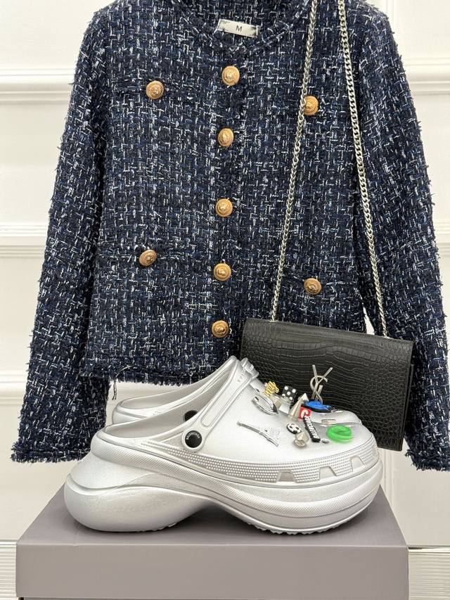 Price: Chane* Chanel chain cloth toe thick heel sandals are a kind of magic shoe