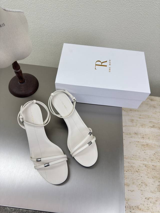 Instant Price: 2025 Miumiu early spring sandals, cow frosted splicing with raffi