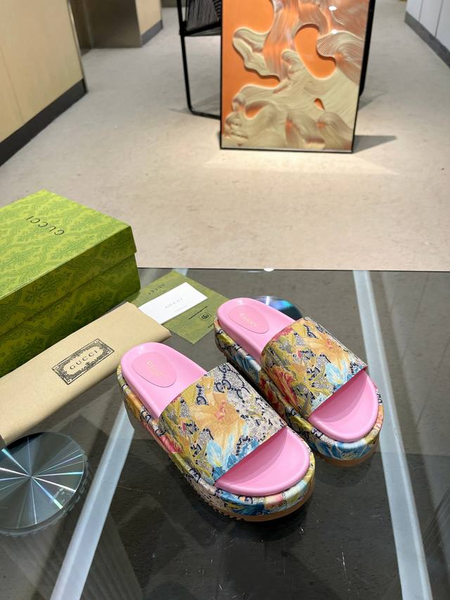 Factory price L*V Donkey 25C Spring and Summer new product Hollow thick heel san