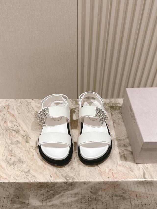 Miumiu*2025Ss Miu Miu Spring and Summer New High Heel Diamond Calfskin Sandals a