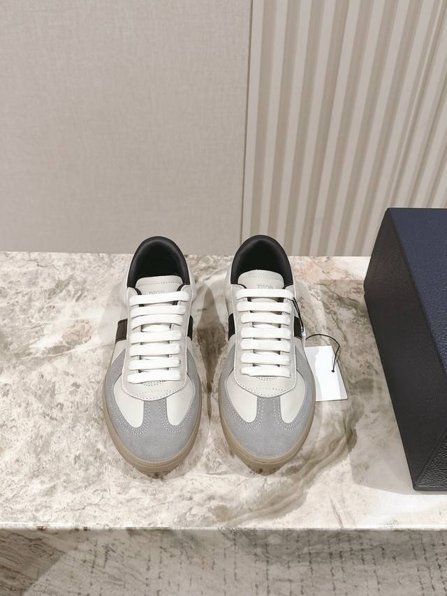 Factory Dior 2025Ss new thick-soled mesh color-blocked half-slip sneakers Top ve