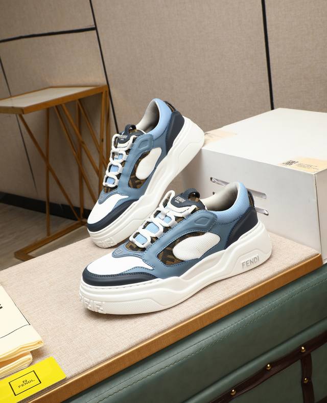 factory price P Fendi -High-end quality original casual sports shoes -Upper: Nap