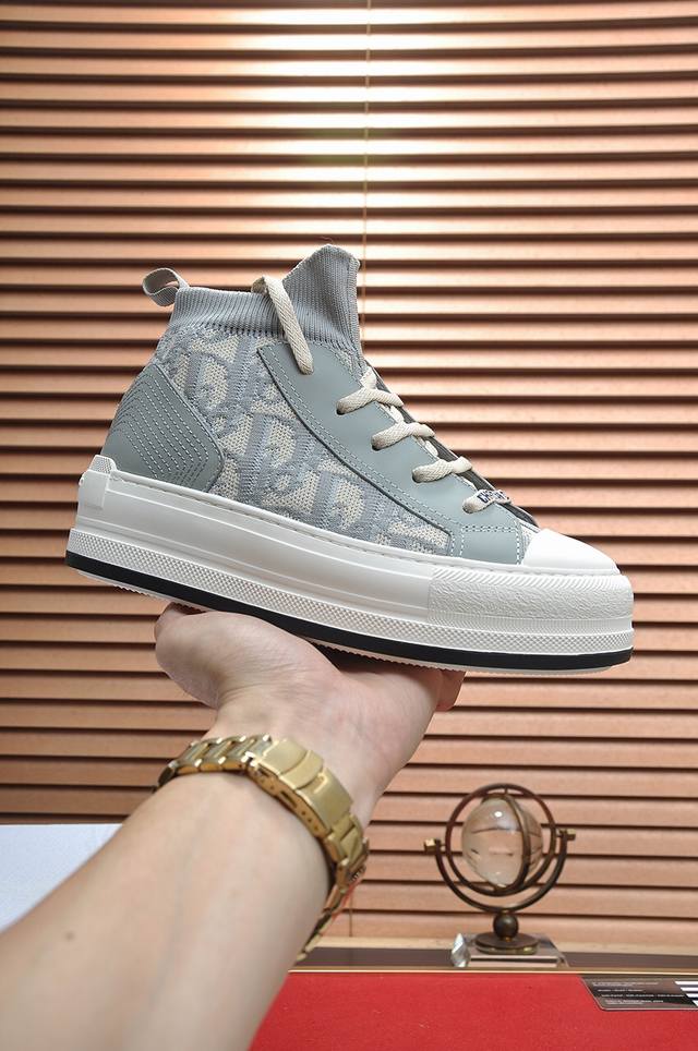 Factory Price P Dior Walk 'N'Dior embroidered cotton couple casual shoes, with t