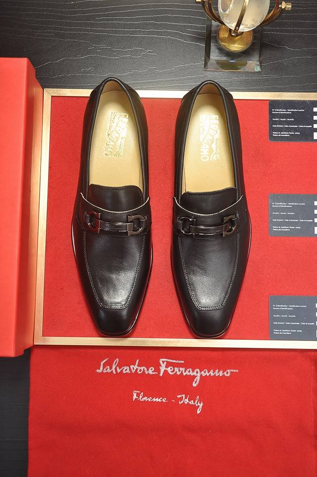 Factory Price P Ferragamo Full Sheepskin Lining Casual Formal Men's Shoes Hong K