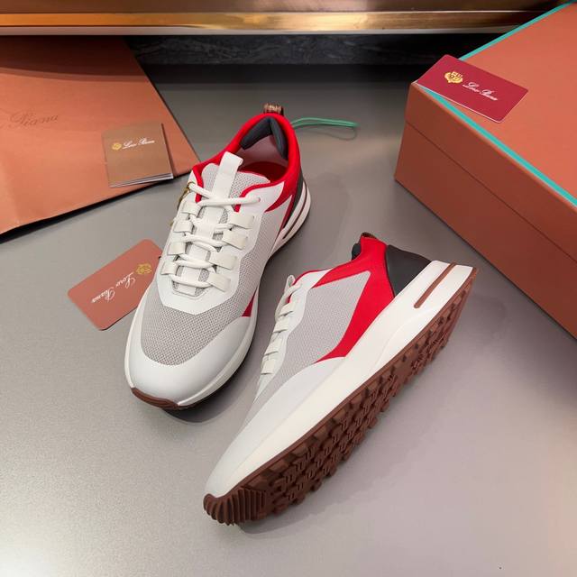 Loro Piana four seasons walking sports shoes for men Lp jogging shoes made in Do