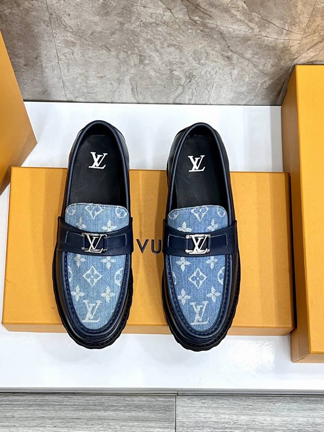 Louis Vuitton Lv Men's Classic Oxford Shoes Men's Business Formal Boutique Leath