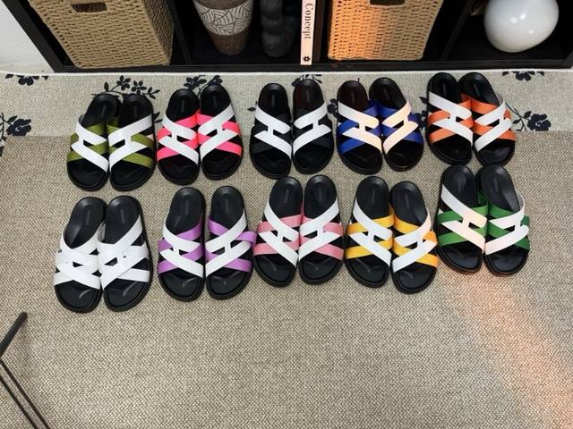 Yuan Long-term stock Hermes Men's Kazimir Slippers - Top Quality Braided and cal
