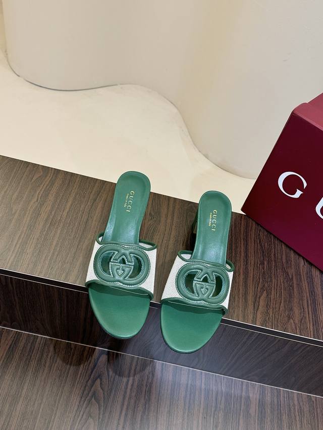 Women's Interlocking G Cutout Slippers Inspired by the 1970s archive designs tha