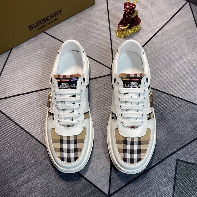 Factory price Burberry men's latest casual shoes! Available at the counter! One-