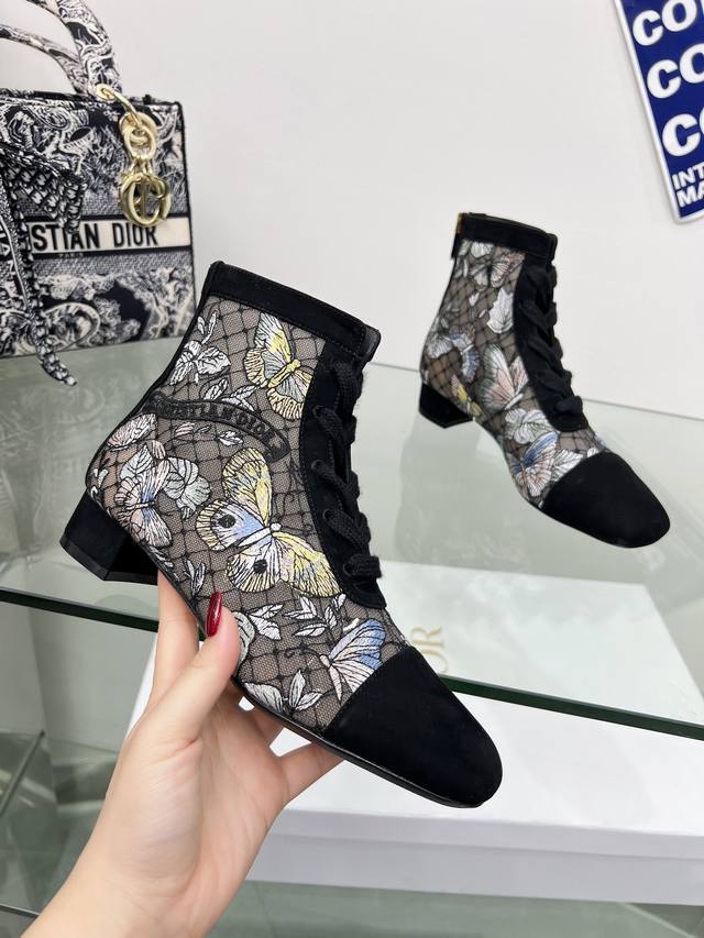Factory Price Pp: Heel Boots J'adior Embroidered Jacquard Mesh Boots Dior Dior S