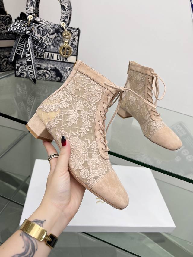 Factory Price Pp: Ankle boots J'adior embroidered jacquard mesh boots Dior Dior