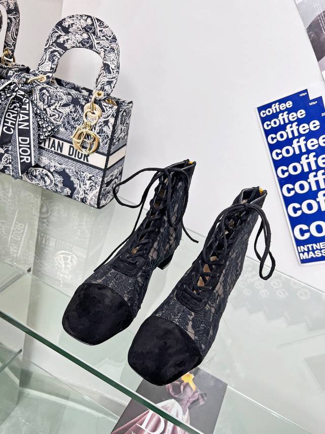 Factory Price Pp: Ankle boots J'Adior embroidered jacquard mesh boots Dior Dior