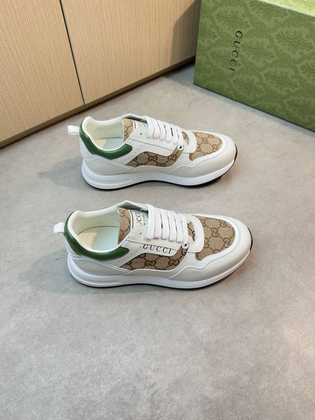 Gucci - High-end quality original casual sports shoes - Upper: Nappa calfskin, b