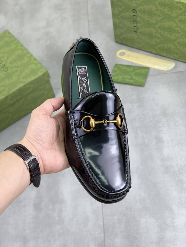 Factory P price P water-dyed cowhide Gucci high-end men's formal business leathe