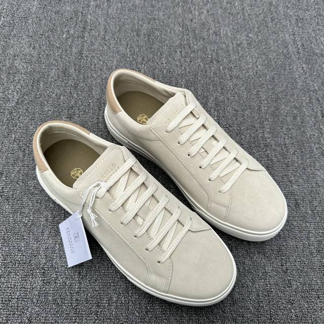 Factory P Brunello Cucinelli2025Ss new lace-up men's casual sports sneakers, thi