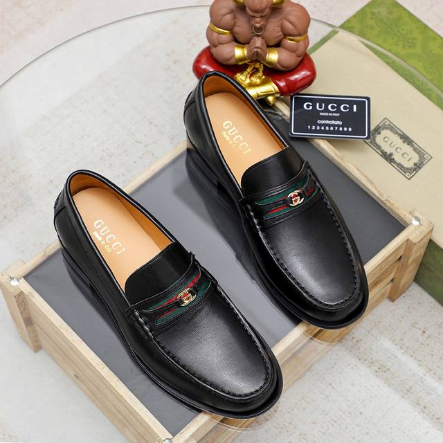 Factory P price Gucci Gucci official website men's business formal leather shoes