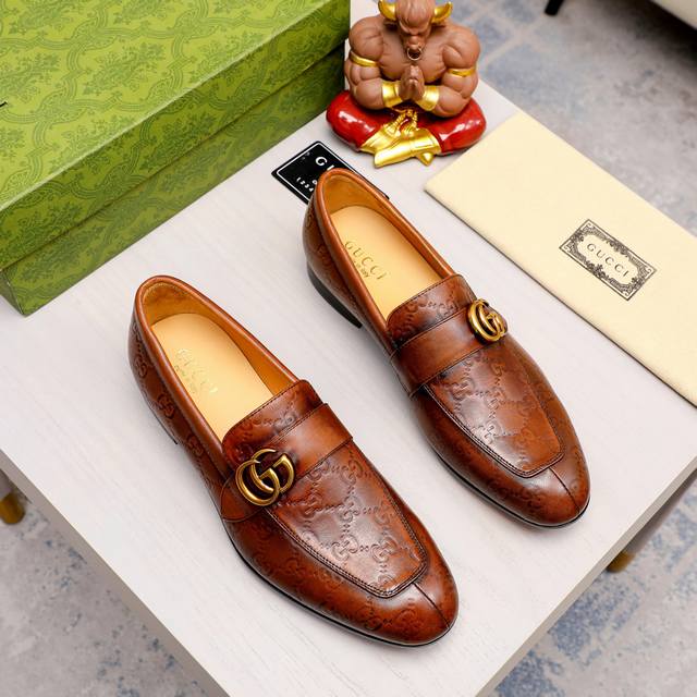 Factory Price Gucci Official Website Men's Business Formal Leather Shoes Update