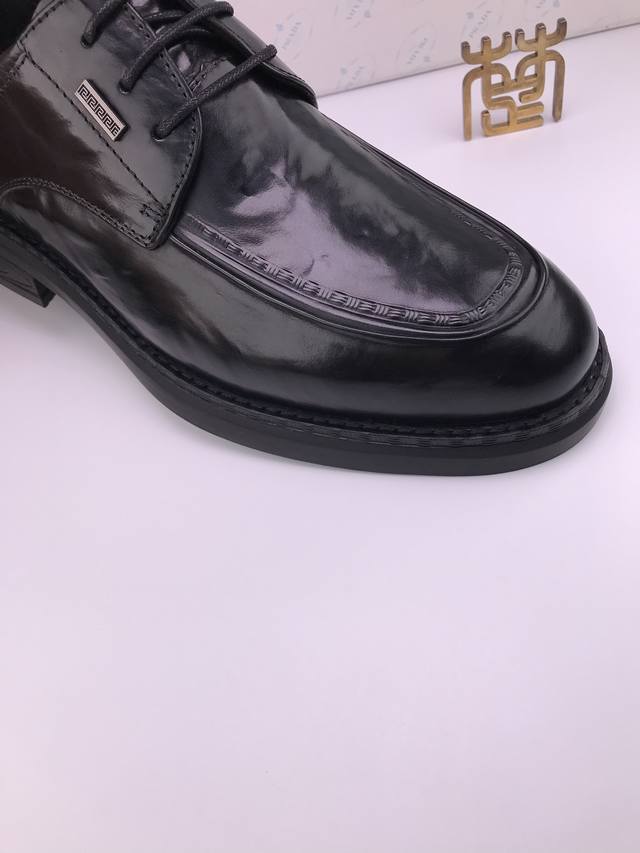 Prad* Fetal cowhide soft sole and soft surface pedicure leather shoes Fetal cowh