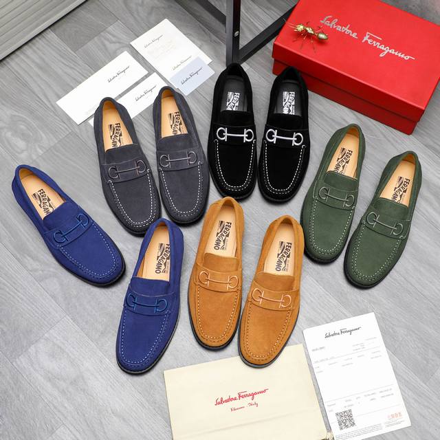 Product trademark: Ferragamo] Formal business slip-on leather shoes Standard siz