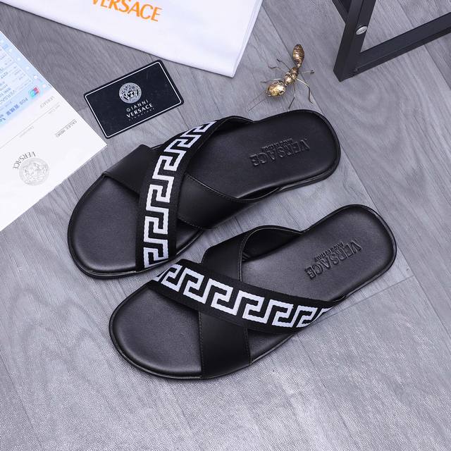 Product brand: Versace cross slippers Size: 38-45 Product material: Selected web
