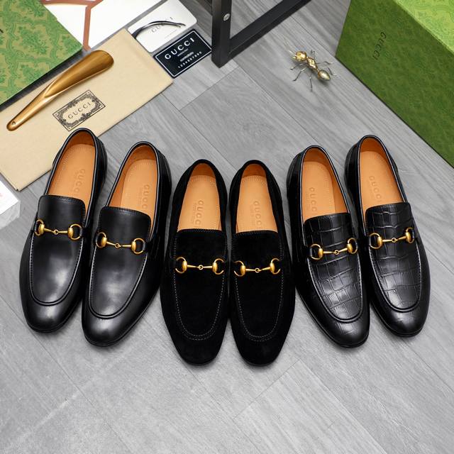 Product trademark: Gucci leather shoes Standard size: 39-44 38.45 46 Custom-made