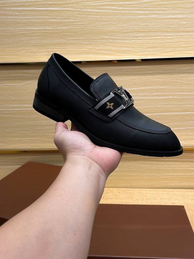 Lv official original version, Lv official men's casual business leather shoes, F