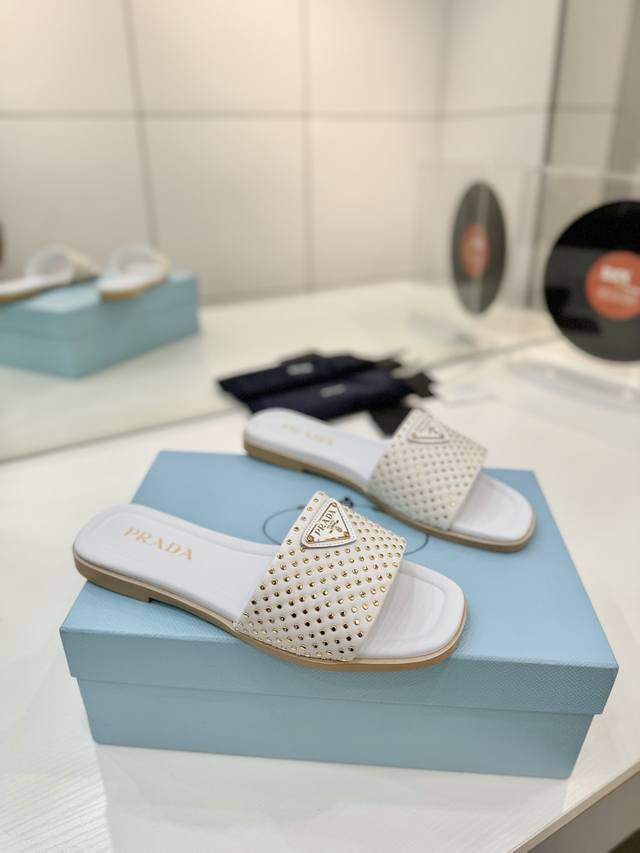 Factory P Price Prada Woven Slippers New Spring/Summer Modern lines and original