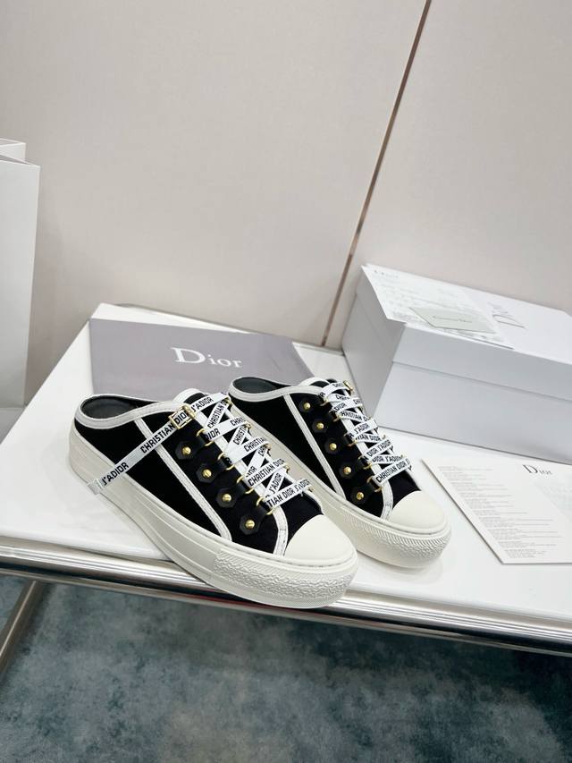yuan Dior Dior spring and summer new canvas garden shoes, original copy, counter