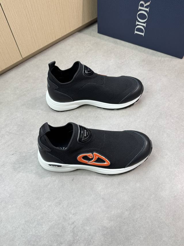 Dior -High-end quality original casual sports shoes -Upper: pebbled calfskin, br