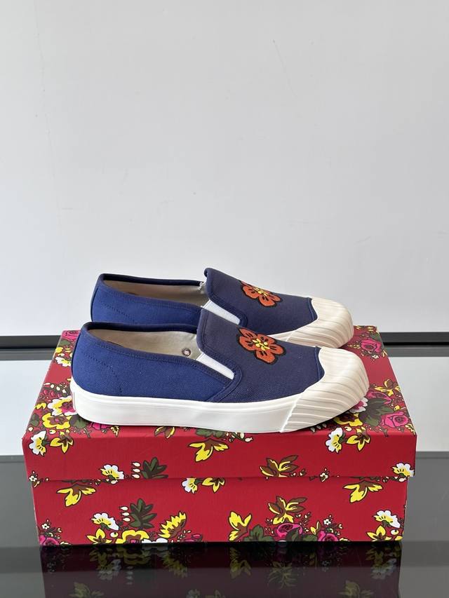Kenzo tiger head casual canvas shoes, crabapple flower biscuit shoes, unique sol