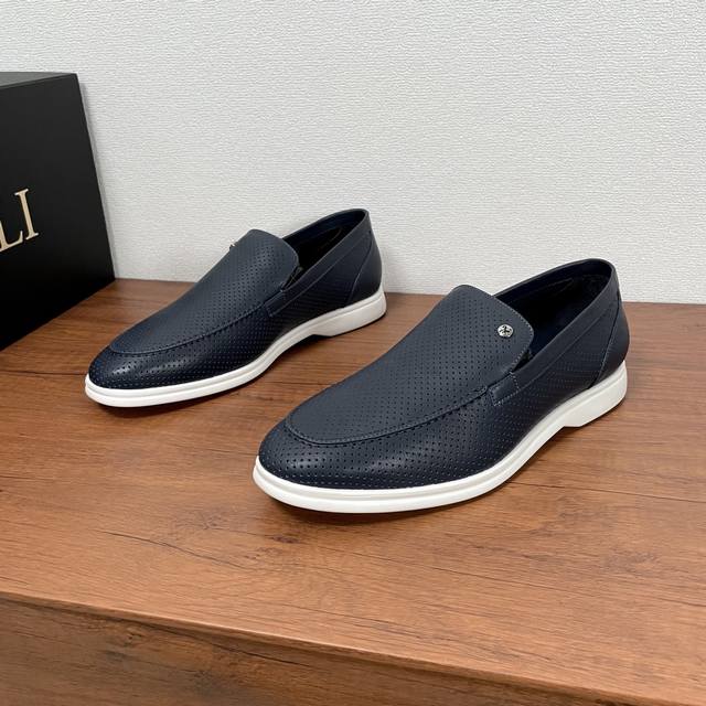 Zilli Men's New Leather Perforated Loafers Zilli is a French luxury menswear bra
