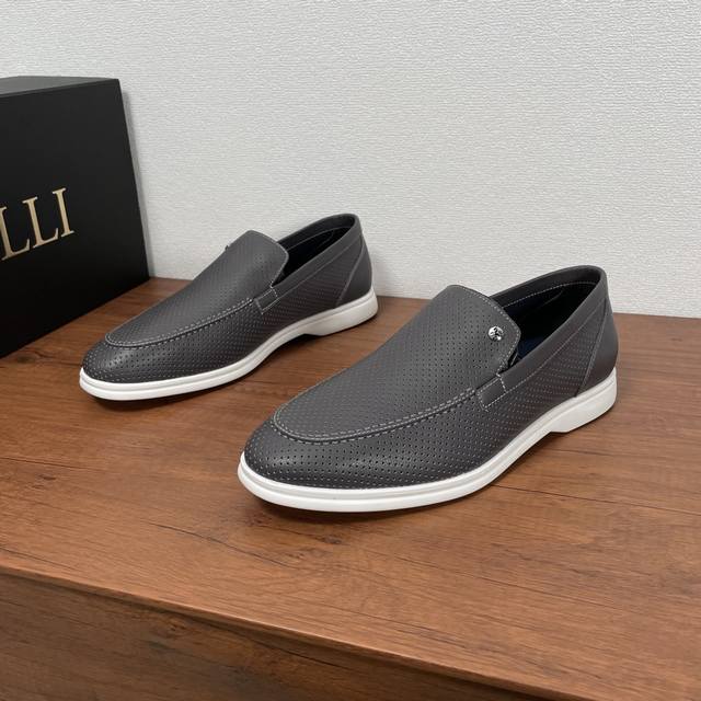 Zilli Men's New Leather Perforated Loafers Zilli is a French luxury menswear bra