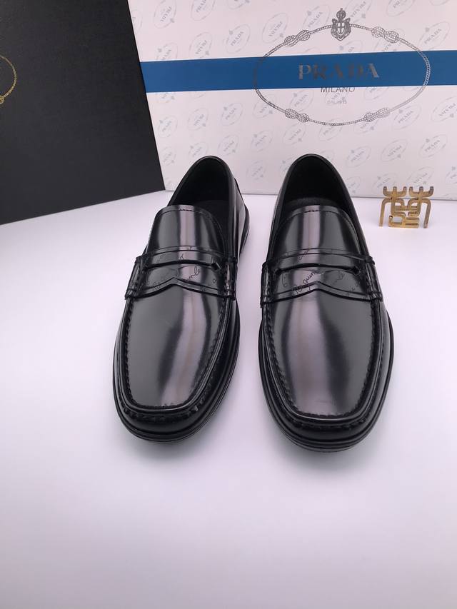 Pedicure Prad* Matte Open Edge Bead Soft Sole Soft Surface Casual Shoes Imported
