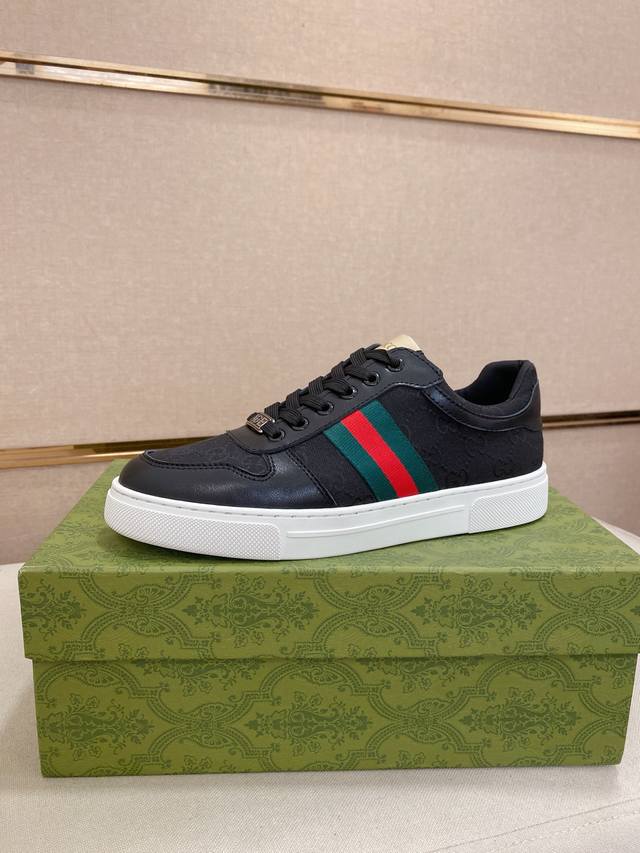 new single shoes Gucci upper imported cowhide official website 1:1 fabric, linin