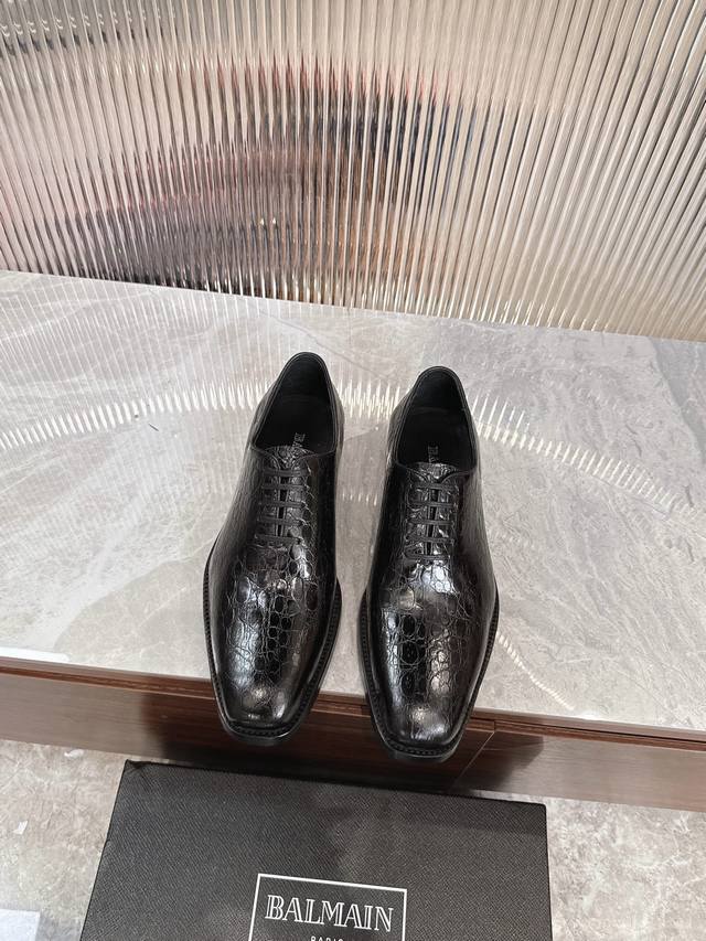 Balmain men's new formal derby shoes Made of imported cowhide lining Imported wa