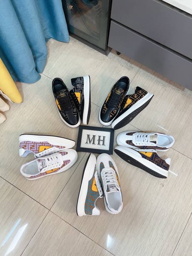 Factory Price P Fendi Classic Comfort Men's, this complex sneaker is made of sof