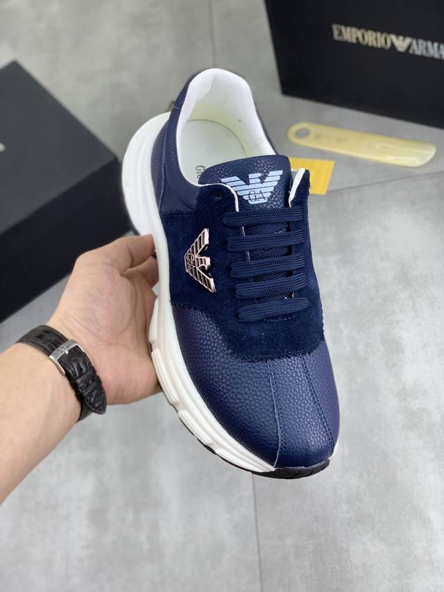 factory price men's sports shoes original Armani new men's shoes are launched fi
