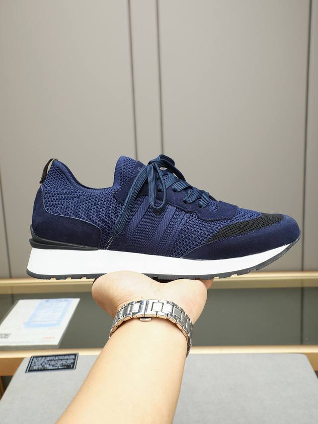 P Brioni new men's casual sports running shoes Wool mixed fabric running shoes,