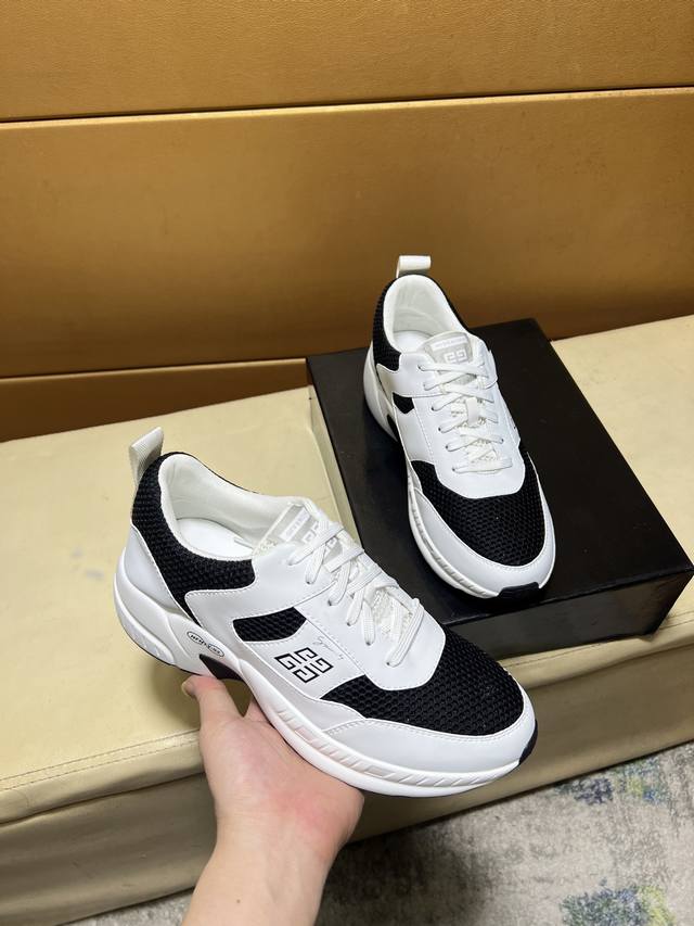 Givenchy -High-end quality original -Upper: Nappa calfskin, suede calfskin, bran